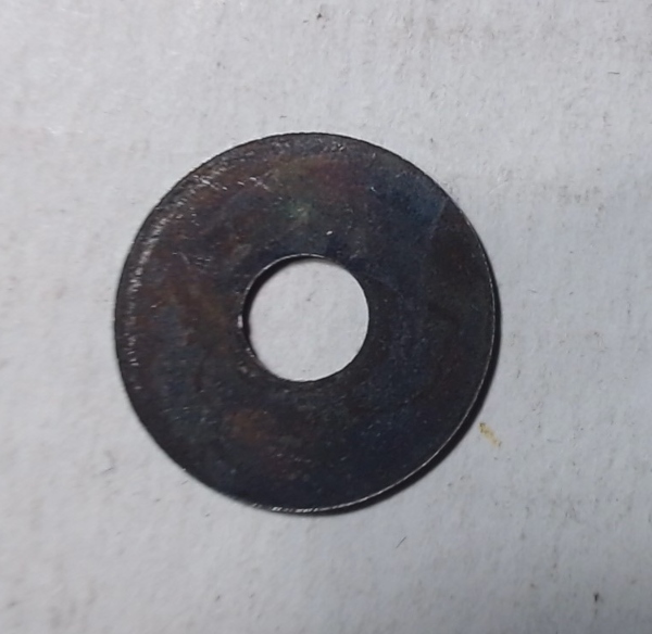 WASHER / METAL / 15.5mm O.D. x 5mm I.D. X 0.5mm THICK / BLACK