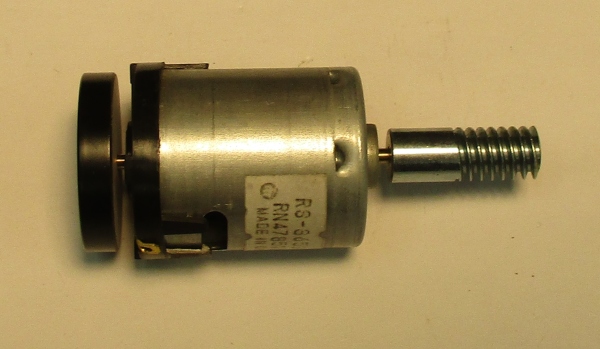 DC MOTOR / RS365SH / MD105-M38 / F/W 27mm D x 5mm THICK / WORM LENGTH 27.45mm TO 27.63mm / BLACK / PS 2 & PS 3 