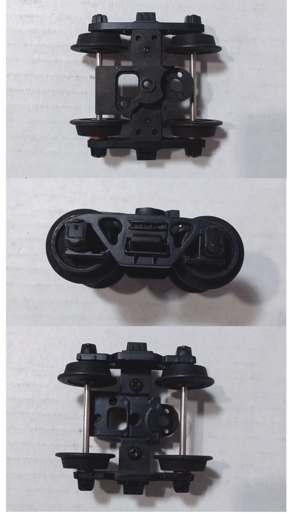 TENDER TRUCK / 4-WHEEL / BLACK / REAR / VERSION D / W/O CHAINS / DIE-CAST BOLSTER / PREMIER HEAVY PACIFIC 4-6-2