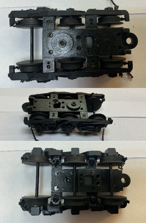 TENDER TRUCK / 6-WHEEL / W/CHAINS / REAR / W/O PROTO-COUPLER / BLACK / PREMIER ATSF NORTHERN 4-8-4
