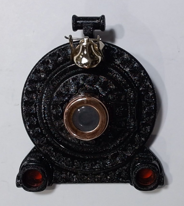 BOILER FRONT / COMPLETE / CRACKLE BLACK W/BRASS TRIM / TINPLATE STANDARD GAUGE 400E
