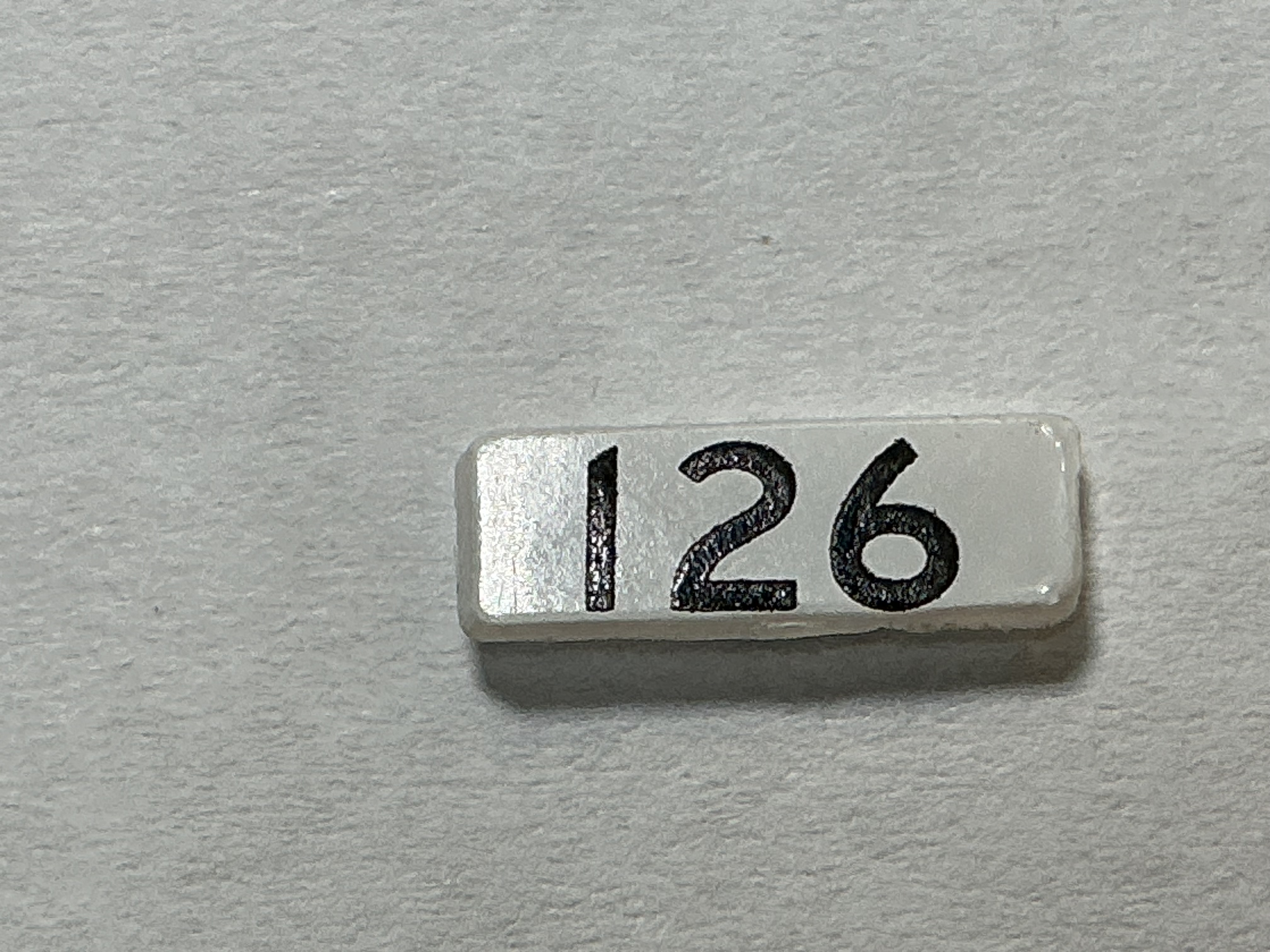 NUMBER BOARD / RH OR LH / FRONT OR REAR / #126 / PREMIER GP-40