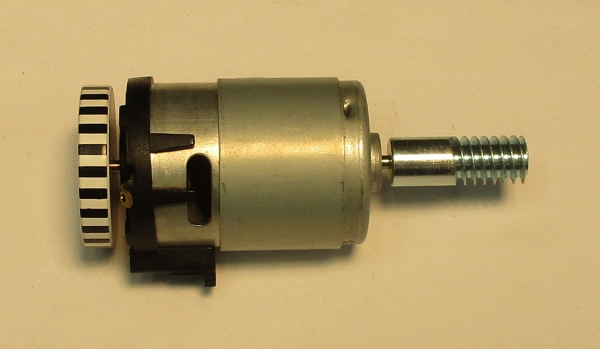 DC MOTOR / RS385PH / MD105-M38 / F/W 27mm D x 5mm THICK / WORM LENGTH 27.13mm TO 27.27mm / STRIPED / PS 3 TACH BKT