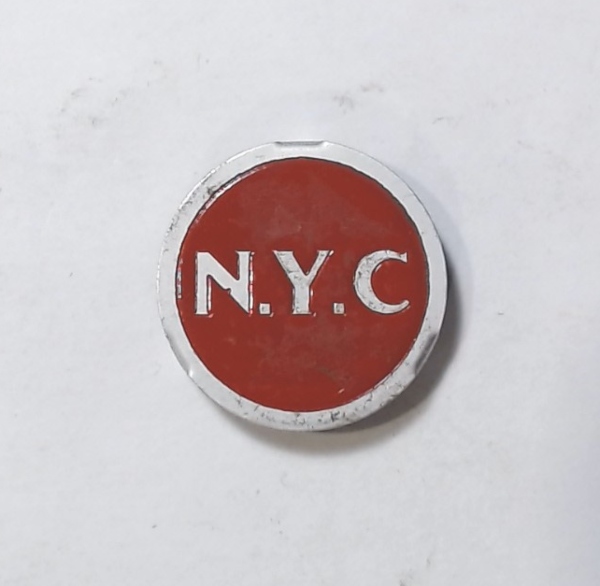 PLAQUE / TENDER REAR / NICKEL / RED / NEW YORK CENTERAL / STANDARD GAUGE 400T / 400W  