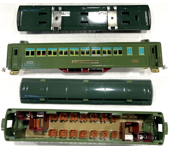 TINPLATE STANDARD GAUGE STATE CAR / NO TRUCKS OR LIGHT WIRING / AS SHOWN / COLORADO
