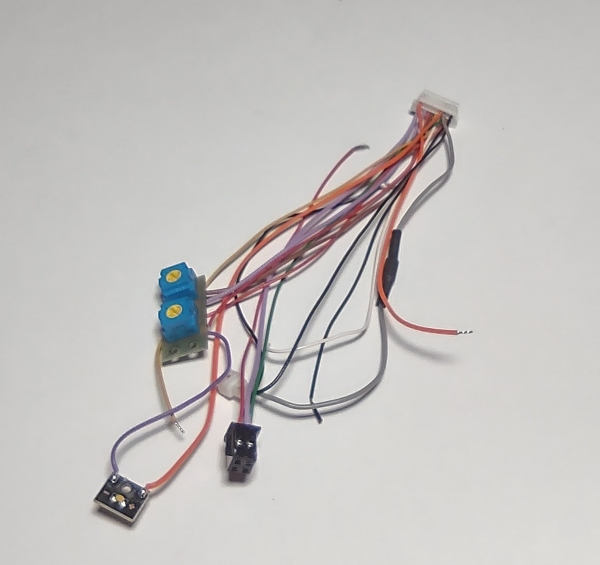 WIRE HARNESS / VOLUME POT & SMOKE VOLUME POTS / TENDER / HO SCALE CAB FORWARD 4-8-8-2