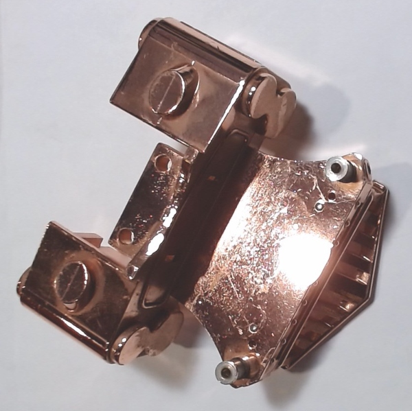 STEAM CHEST & PILOT/ COPPER / WITH NICKEL FLAG HOLDERS / TINPLATE STANDARD GAUGE 1134 /IVES PROSPERITY SPECIAL
