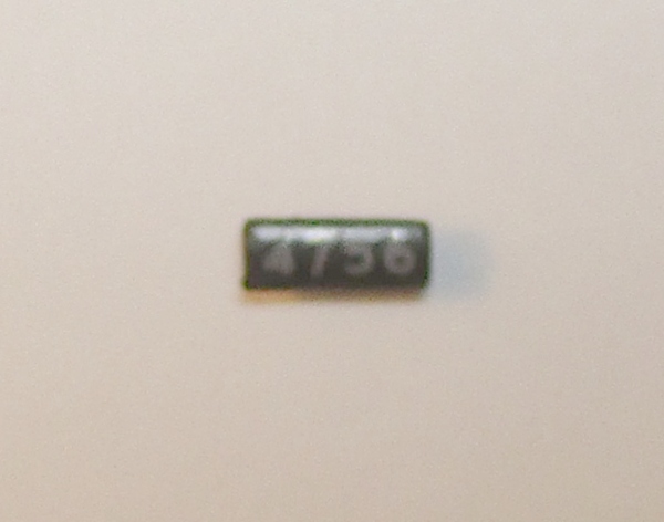 NUMBER BOARD / LOCOMOTIVE / LH & RH / FRONT & REAR / #4756 / PREMIER 0-6-0 SWITCHER