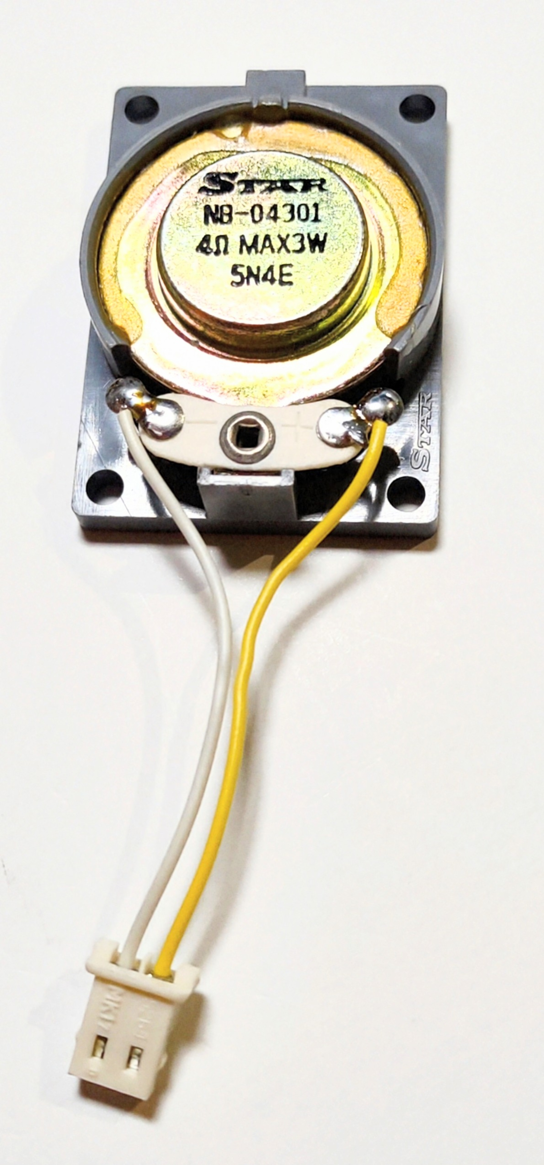 SPEAKER / 4 OHM 3W / W/GRAY PLASTIC HOUSING / 40mm DIAM x 28.5mm H