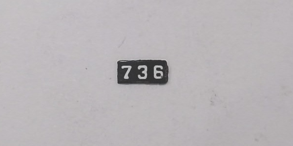 NUMBER BOARD / HEADLIGHT HOUSING / LH / RH / VIRGINIAN #736 / PREMIER Y-3 2-8-8-2