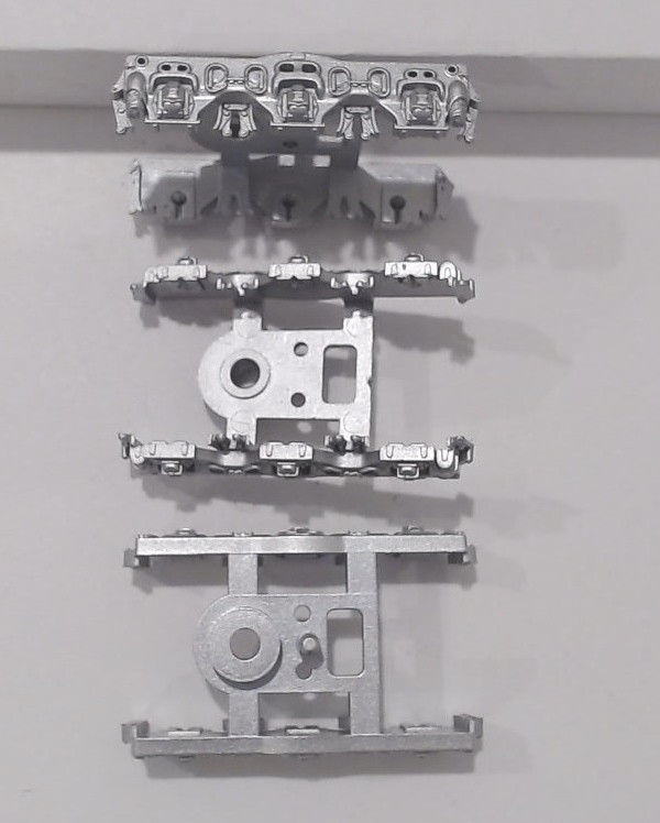 FRAME / TENDER TRUCK / 6-WHEEL / FRONT / FUEL TENDER / SILVER / HO SCALE UP VERANDA
