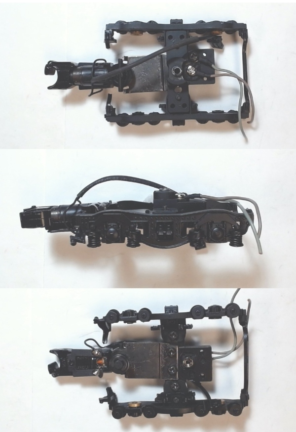 TENDER TRUCK / 4-WHEEL / W/O WHEELS / REAR / 3-RAIL / W/PICKUP / BLACK / PREMIER BR44 & SNCF 150X