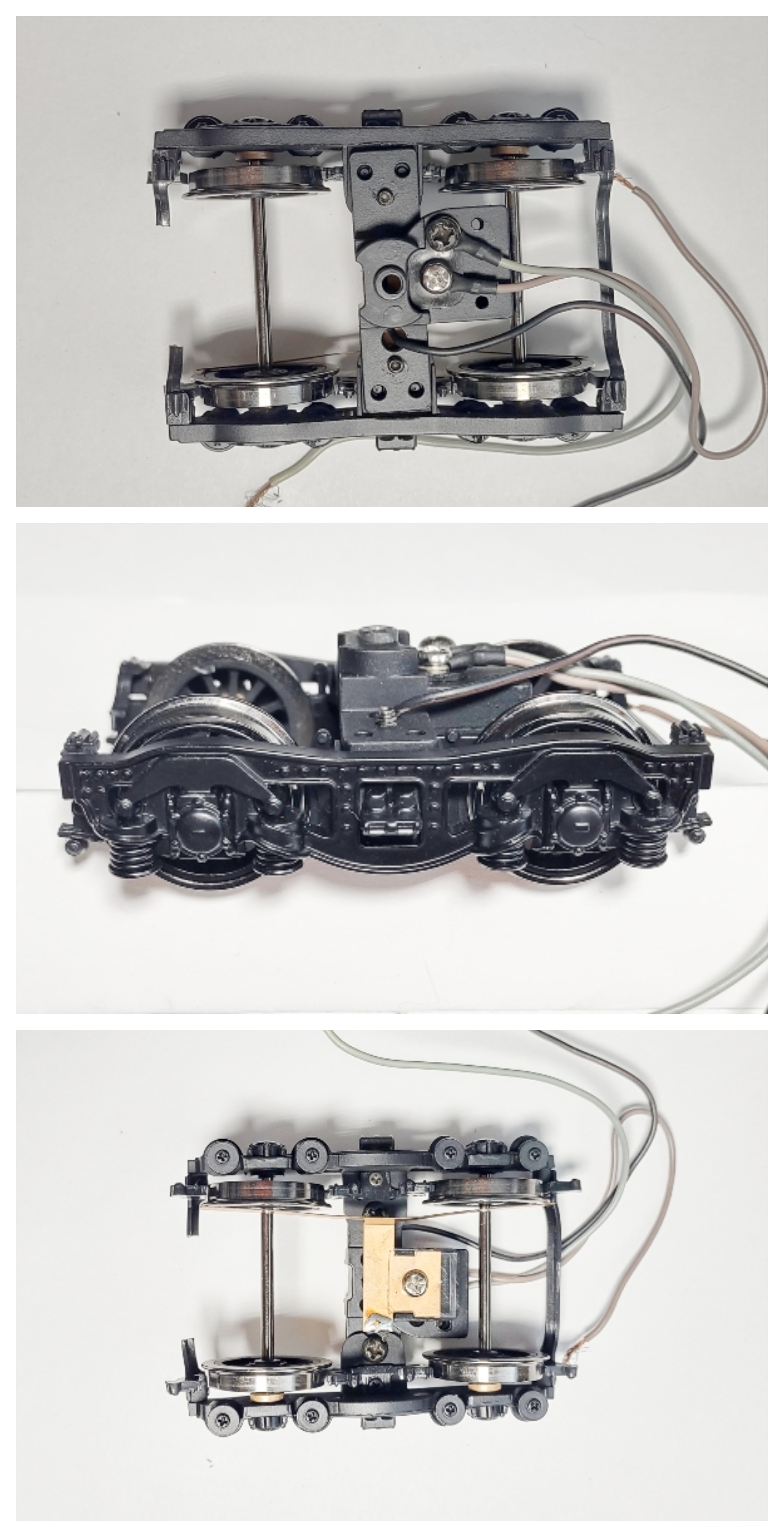 TENDER TRUCK / 4-WHEEL / FRONT / 2-RAIL / W/PICKUP / BLACK / PREMIER BR44 & SNCF 150X