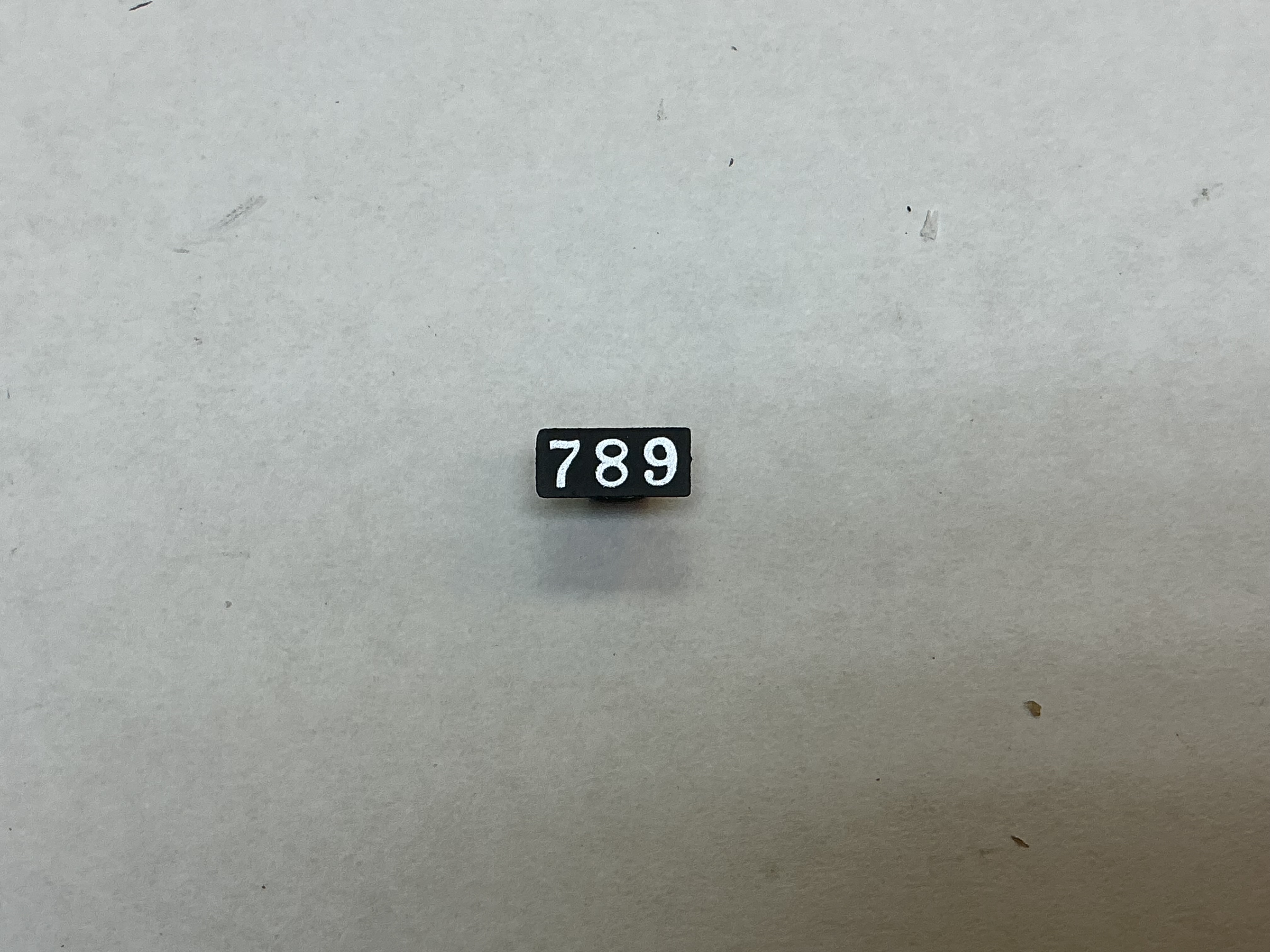 NUMBER PLATE / BOILER FRONT / #789 / PREMIER CAMELBACK 4-6-0