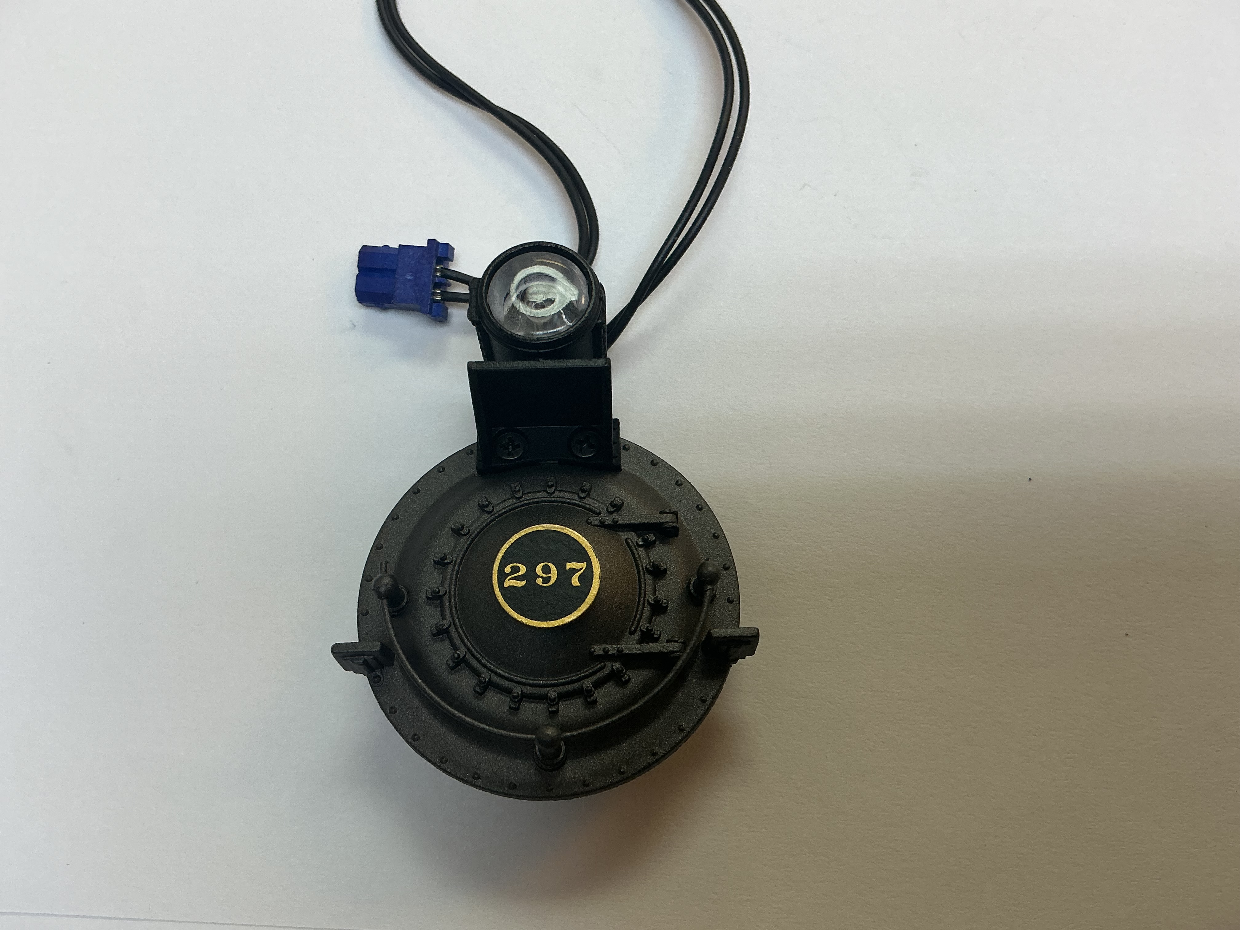 BOILER FRONT / W/H/L HOUSING / W/NUMBER BOARDS / W/NUMBER PLATE / C&O #297 / PREMIER A-5 SWITCHER 0-4-0