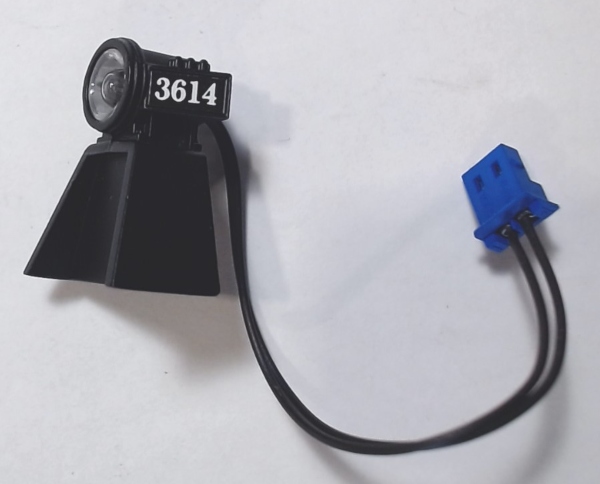 HEADLIGHT HOUSING / BLACK / W/LENS / ROAD NUMBER 3614 / RAILKING USRA 2-8-8-2