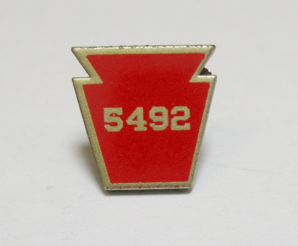 NUMBER BOARD / KEYSTONE / BOILER FRONT / #5492 / PREMIER K-4s 4-6-2