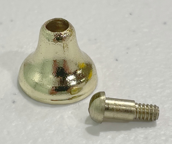 BELL/ WITH MOUNTING SCREW - 5/40 THREAD / BRASS / TINPLATE STANDARD GAUGE 4694 / 1134