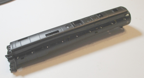 SHELL / UPPER BOILER HALF / W/O BOILER FRONT / W/O CAB / #603 / HO SCALE N&W J CLASS 4-8-4