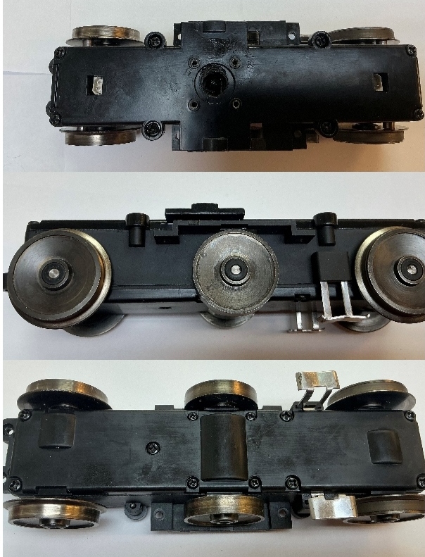 DRIVE BLOCK / 3-AXLE / FRONT OR REAR / COMPLETE / RAILKING ONE GAUGE ES44AC