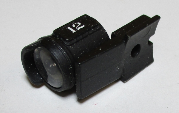 HEADLIGHT HOUSING / W/LENS / BLACK / #12 / FRONT OR REAR / PREMIER 4-TRUCK SHAY