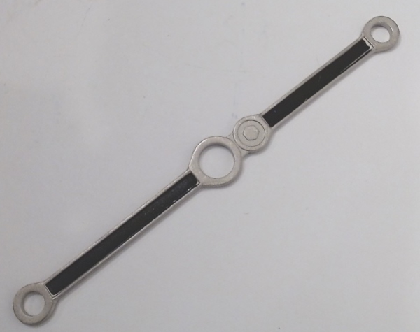 SIDE ROD / 3-AXLE / NICKEL W/BLACK CENTERS / PREMIER PACIFIC 4-6-2 / 