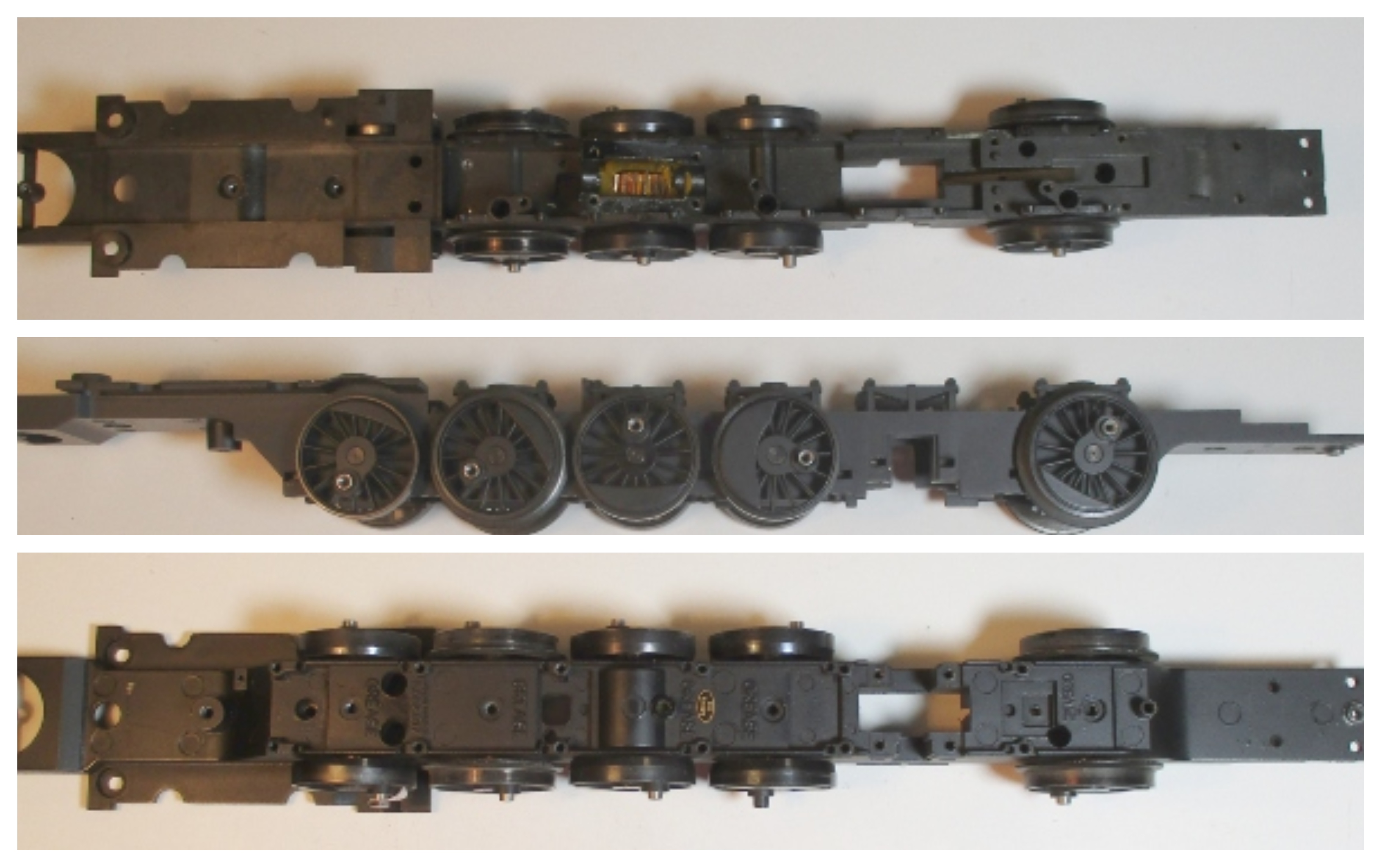 DRIVE BLOCK / 6-AXLE / 3-RAIL / 3/2 FEATURE PICKUPS / MISSING 2ND DRIVER / PREMIER 3-CYLINDER 4-12-2