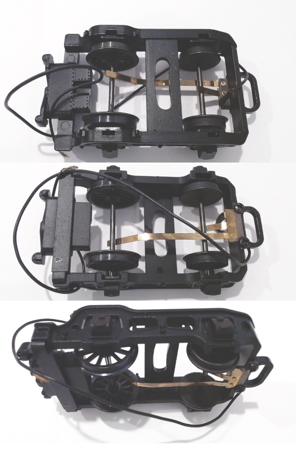 4-WHEEL TRAILING TRUCK / BLACK / 2-RAIL / SHORT NECK MOUNT / PREMIER HUDSON 4-6-4 