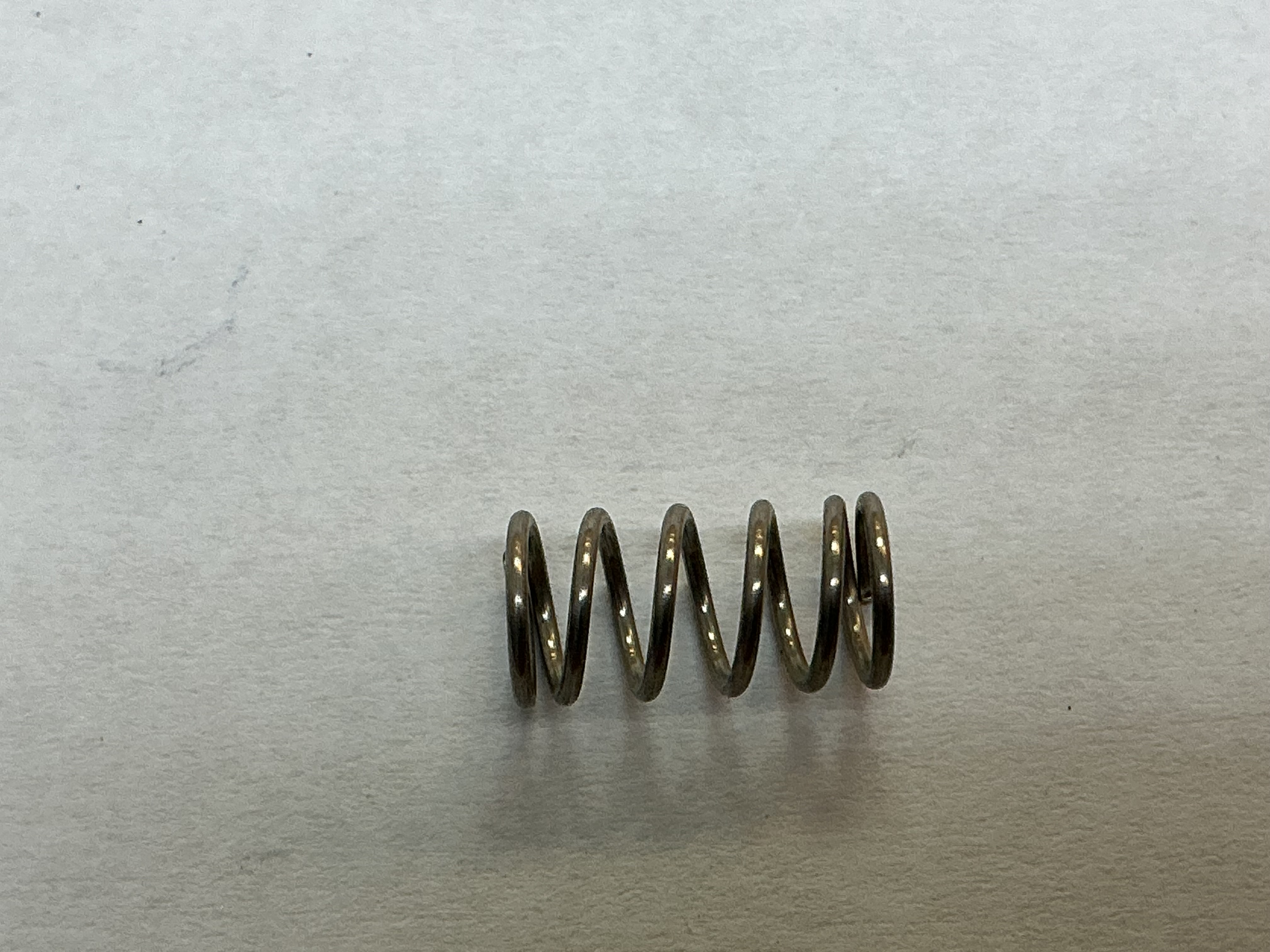SPRING / COIL / 6.4mm D x 11.9mm L x 0.6mm THICK / NICKEL / DRAWBAR  