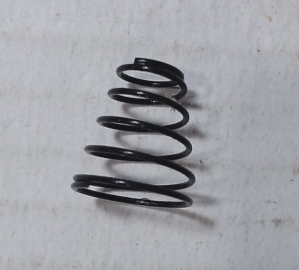 SPRING / CONICAL / 7.5mm D (TOP) x 13mm D (BOTTOM) x 14mm L x 0.7mm THICK / BLACK