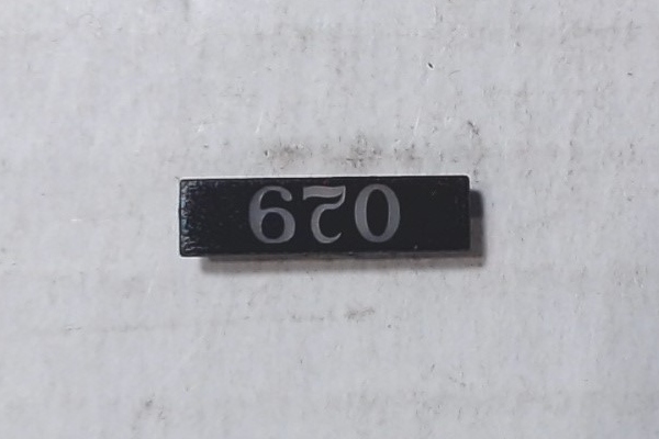 LENS / NUMBER BOARD / LH & RH / CLINCHFIELD #670 / PREMIER CHALLENGER 4-6-6-4 
