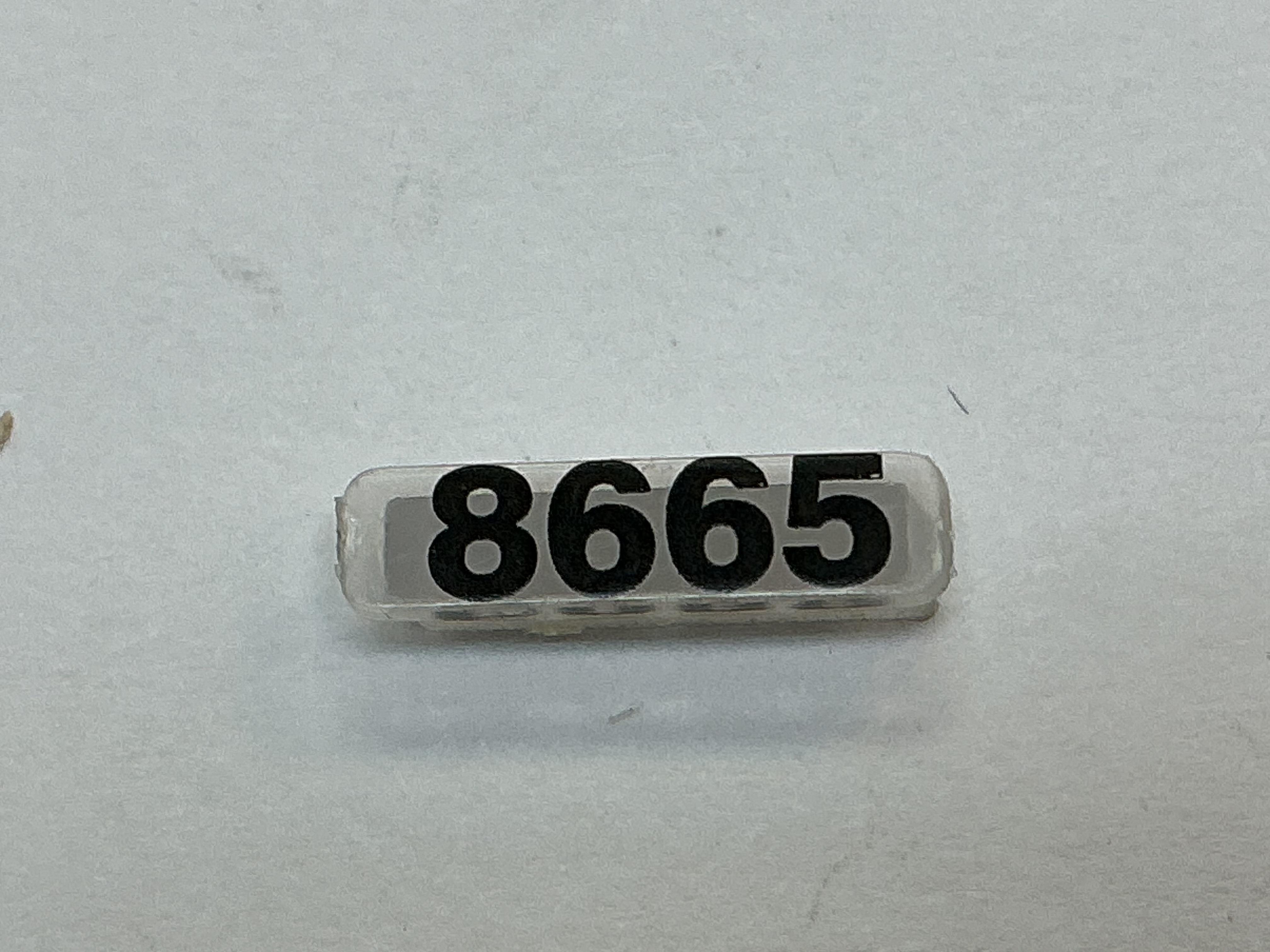 NUMBER BOARD / FRONT & REAR / LH OR RH / #8665 / PREMIER DASH-9