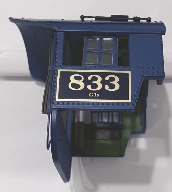 CAB / #833 / BLUE / W/CAB HANDRAILS / W/CAB CURTAINS / PS 2 & 3 / PREMIER BLUE COMET 4-6-2 