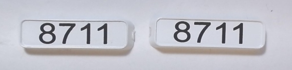 NUMBER BOARD / REAR / LH & RH / 1 PAIR / #8711 / NARROW NOSE /RAILKING ONE GAUGE DASH-8