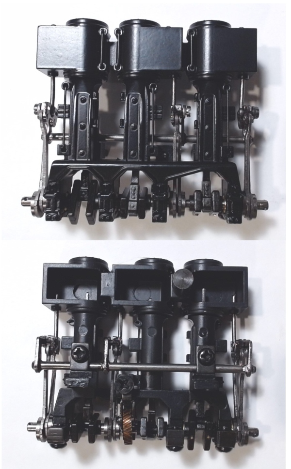 PISTON ASSEMBLY / 4-TRUCK SHAY / BLACK / W/O YOKES / PS-1 ,2 AND 3 / PREMIER 4-TRUCK SHAY