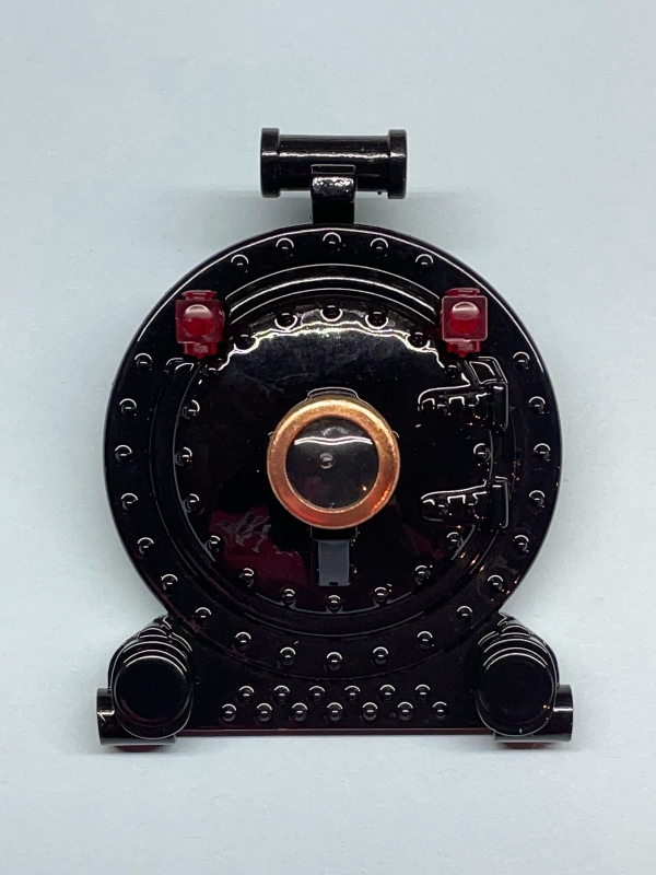 BOILER FRONT / DIE-CAST / BLACK W/BRASS BEZEL / TINPLATE O GAUGE 263