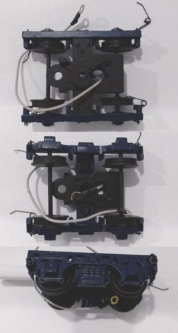 TENDER TRUCK / FRONT & REAR / W/O COUPLER / BLUE / W/CHAINS / SCALE WHEELS / PS 2 & 3 / PREMIER BLUE COMET 4-6-2