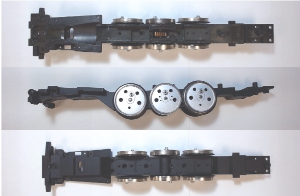 DRIVE BLOCK / 3-AXLE / SCULLIN DISC DRIVERS W/NICKEL RIMS / BLACK FRAME / PS1 / PREMIER DREYFUSS HUDSON 4-6-4