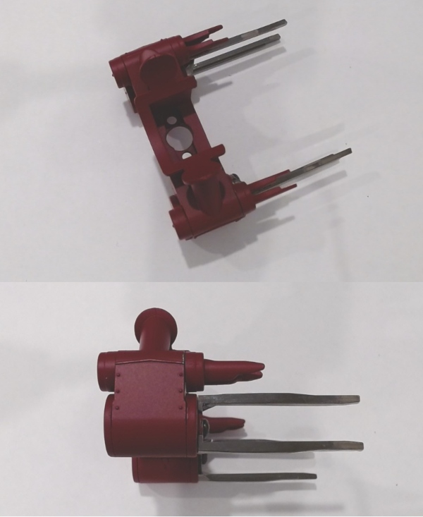 STEAM CHEST / RED/ W/BLACKENED CROSSHEAD GUIDES / PREMIER HEAVY PACIFIC 4-6-2