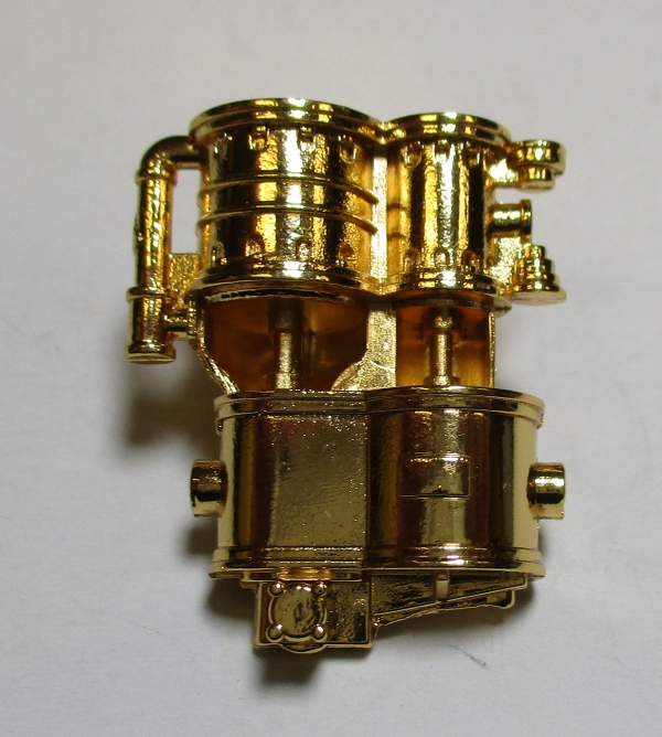 AIR PUMP / GOLD PLATED / CENTER MOUNT / RH & LH / MOLDED BRACKET / WESTINGHOUSE CROSS COMPOUND TYPE / PREMIER J-1e HUDSON 4-6-4