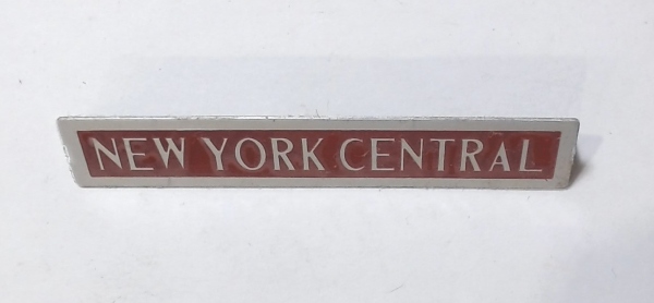 PLAQUE / TENDER SIDE / NICKEL / RED / NEW YORK CENTERAL / STANDARD GAUGE 400T / 400W 