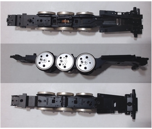 DRIVE BLOCK / 3-AXLE / W/SILVER WHEELS & NICKEL RIMS / SCULLIN DRIVERS / BLACK FRAME / USE WORM EH-0000010 / PREMIER ESE HUDSON 4-6-4