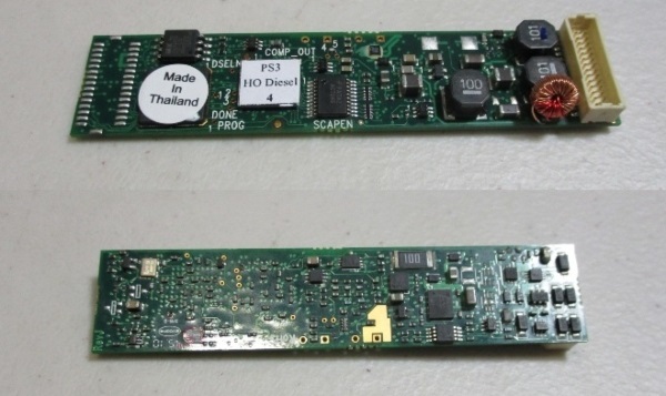 PROTOSOUND 3 / HO SCALE DIESEL / DC / VERTICAL CONNECTORS / NO SMOKE / REV B