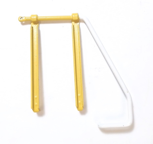 HANDRAIL / REAR PILOT DECK / RH SIDE / YELLOW W/WHITE ENDS / NARROW NOSE / RAILKING ONE GAUGE DASH-8