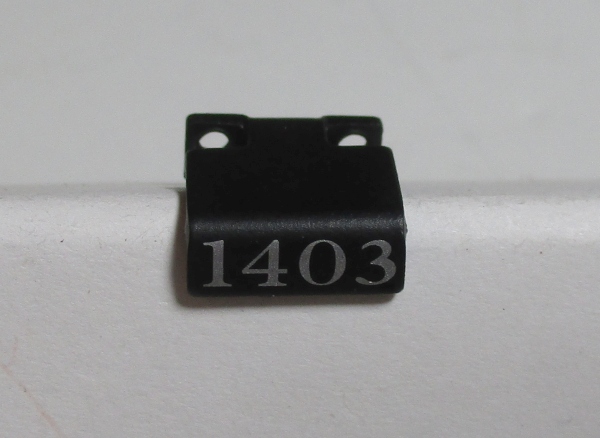 NUMBER PLATE / BOILER FRONT / (FOR MOUNTING HEADLIGHT) / #1403 / PREMIER 0-8-0