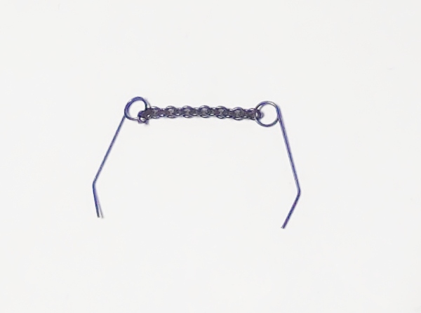 CHAIN / TENDER TRUCK TO FRAME / BLACK / W/2 RETAINERS / 24mm L / PREMIER STEAM LOCOMOTIVES 