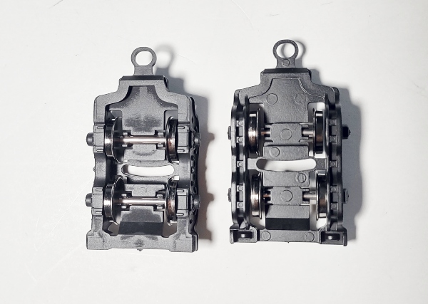 4-WHEEL TRAILING TRUCK / BLACK W/BLACKENED WHEELS / HO SCALE N&W J 4-8-4