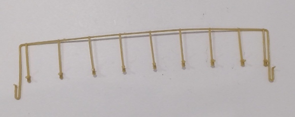 HANDRAIL / RH CENTER / 9 STANCHIONS / LOCOMOTIVE / HO SCALE UP VERANDA