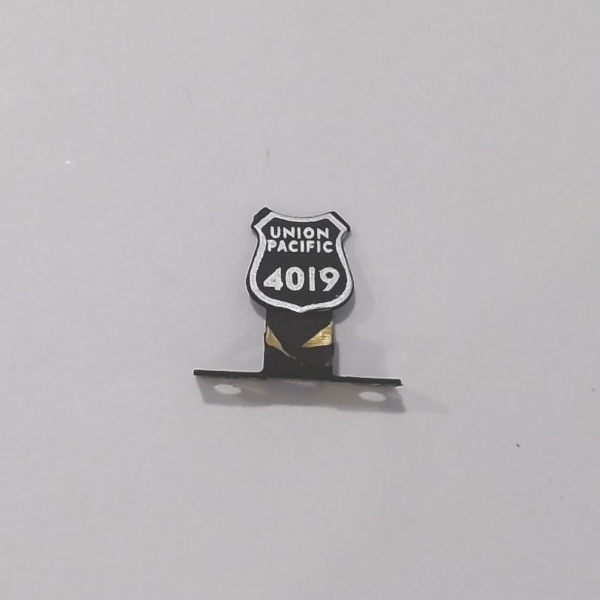 NAME PLATE / PILOT MOUNT / UP #4019 / PS 2 & 3 / PREMIER BIG BOY 4-8-8-4  