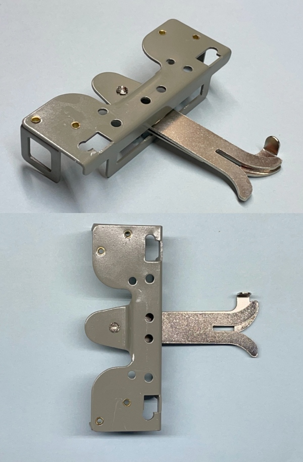 COUPLER RECEIVER / FEMALE / GRAY W/GRAY STEPS / TINPLATE STANDARD GAUGE A/F 4000 SERIES FREIGHT CARS